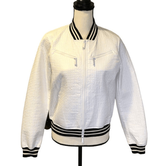 Bomber Jacket Black and White - Picture 1 of 9